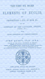The First Six Books of the Elements of Euclid cover