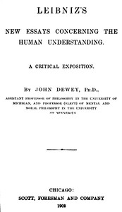 Leibniz's New Essays Concerning the Human Understanding: A Critical Exposition cover