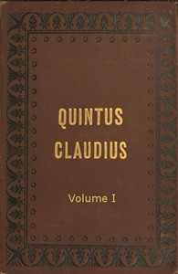 Quintus Claudius: A Romance of Imperial Rome. Volume 1 cover