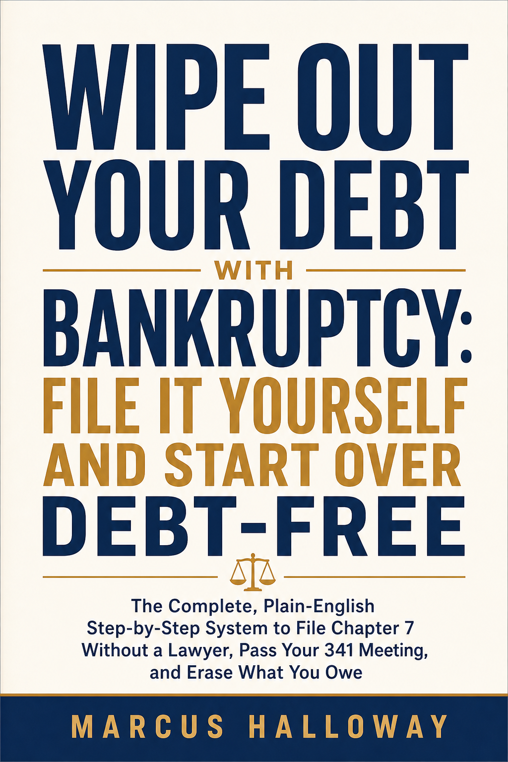Wipe Out Your Debt with Bankruptcy: File It Yourself and Start Over Debt-Free cover