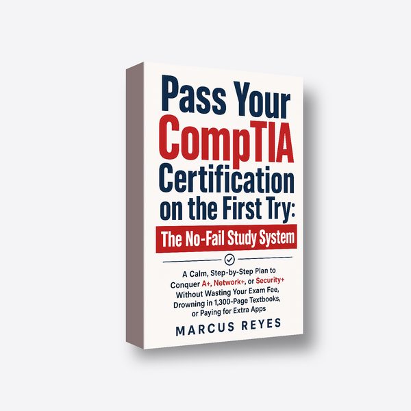 Pass Your CompTIA Certification on the First Try: The No-Fail Study System 3D book render