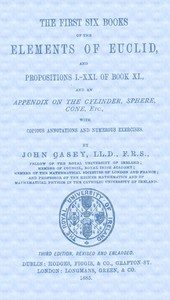 The First Six Books of the Elements of Euclid cover